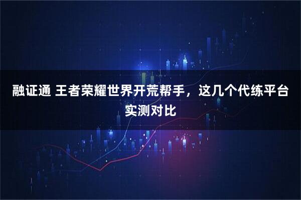 融证通 王者荣耀世界开荒帮手，这几个代练平台实测对比