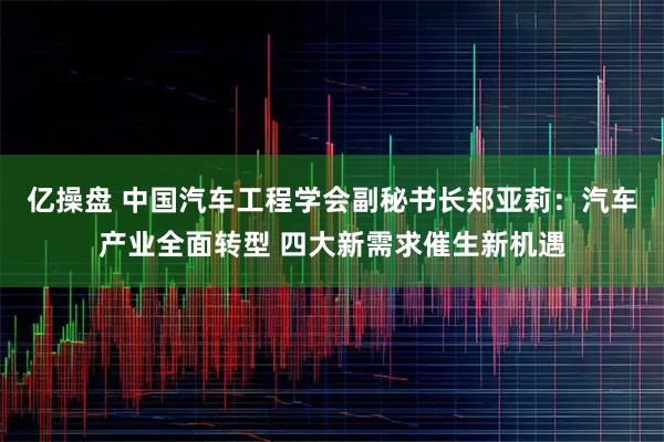 亿操盘 中国汽车工程学会副秘书长郑亚莉：汽车产业全面转型 四大新需求催生新机遇