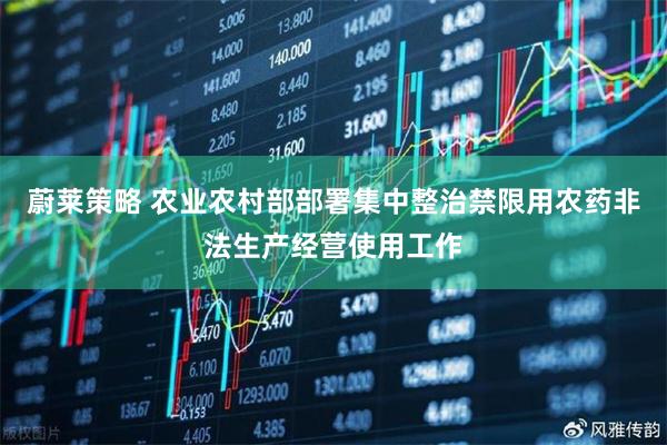 蔚莱策略 农业农村部部署集中整治禁限用农药非法生产经营使用工作